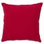 Red Linen Square Throw Pillow with Fringed Edges