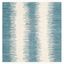 Coastal Charm Blue Stripe Square Cotton Area Rug 6' x 6'