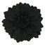 Black Felt Flower Shaped Throw Pillow