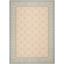 Cream and Aqua Rectangular Synthetic Outdoor Area Rug