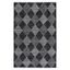 Black and Ivory Flat Woven Handmade Wool Area Rug, 5 x 8 ft