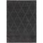 Charcoal Gray Geometric Pattern Synthetic Area Rug