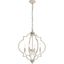 Weathered Dove 4-Light Metal Pendant with Adjustable Chain