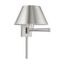 Elegant Brushed Nickel Swing Arm Wall Lamp with Hand-Crafted Shade