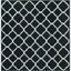 Newport 5' Square Black and Blue Hand-Hooked Area Rug