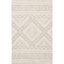 Elegant Ivory Tufted Wool Rectangular Rug, Handmade Non-Slip Design