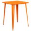 Flash Furniture 31.5" Square Orange Metal Bar Height Table