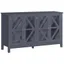 Elegant Grey Tempered Glass Door Sideboard with Adjustable Shelf