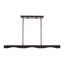 Acra Minimalist Black Chrome 3-Light Linear Chandelier