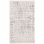 Ivory and Grey Synthetic 2' x 5' Hand-Knotted Easy Care Runner Rug