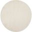 Hand-Tufted Ivory Wool 6' Round Shag Area Rug