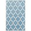 Hand-Tufted Blue Ivory Wool 5' x 8' Area Rug