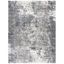 Abstract Elegance 9' x 12' Gray Hand-Knotted Synthetic Rug