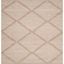 Montauk Beige 6' Square Handwoven Cotton Area Rug