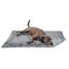 Large Gray Faux Fur and Velvet Waterproof Pet Blanket