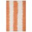 Coastal Charm Orange Cotton Flat Woven 4'x6' Area Rug