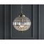 Georgina Antique Brass 12" Crystal Globe LED Pendant