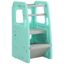 Green Children's Plastic Learning Step Stool with Adjustable Heights