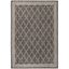 Black and Beige Geometric Indoor/Outdoor Area Rug, 2' x 3'7"