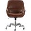 Brown Leather High Back Swivel Executive Office Chair