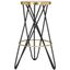 Lorna Black and Gold Hairpin Leg Bar Stool