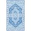 Saffron Blue Ivory 3' x 5' Handmade Wool Cotton Area Rug