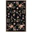 Handmade Black Wool Rectangular Area Rug 3'9" x 5'9"