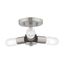 Copenhagen Brushed Nickel 3-Light Flush Mount Ceiling Fixture