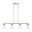 Willow Brushed Nickel 4-Light Linear Chandelier with Clear Glass