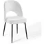 Rouse Black and White Upholstered Wood Metal Side Chair