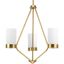 Elevate Mid-Century Modern Brushed Bronze 3-Light Chandelier