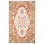 Ivory and Red Hand-Tufted Wool 4' x 6' Area Rug