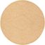 Beige Hand-Hooked Round Wool and Synthetic Rug, 6' x 6'