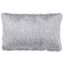 Silver Shag Polyfill Rectangular Outdoor Throw Pillow