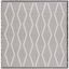 Ivory Elegance 6'4" Square Geometric Flat-Woven Area Rug