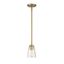 Calhoun Warm Brass Glass Mini Pendant Light