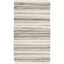 Hand-Woven Striped Cotton Round Area Rug in Gray - 30"