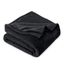 Black Microplush Fleece Reversible Throw Blanket