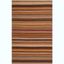 Rust Striped Handwoven Wool 4' x 6' Area Rug