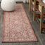 Red and Taupe Medallion Flatweave Indoor/Outdoor Runner Rug