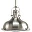 Brushed Nickel Prismatic Glass Pendant Light with Nautical Design