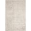 Beige and Cream Hand-Knotted Viscose Area Rug, 4' x 6'