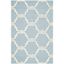 Blue and Ivory Hand-Tufted Wool 4' x 6' Area Rug