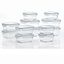 Glasslock 24-Piece Clear Glass Food Storage Container Set with Lids