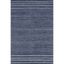 Pacific Blue Striped Handmade Wool Area Rug, 5x8 ft