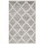 Ivory and Gray Synthetic Low Pile Accent Rug