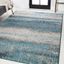 Serene Splash Cream/Turquoise Synthetic 5' x 8' Abstract Area Rug