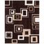 Brown and Beige Tufted Wool and Viscose Area Rug, 7'6" x 9'6"