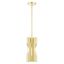 Acra Satin Brass 3-Light Pendant Chandelier with Hand-Welded Shade