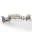 Kaplan 3-Piece Off-White Steel Outdoor Sofa Set